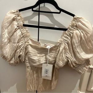 NWT Frame puff sleeve square neck top